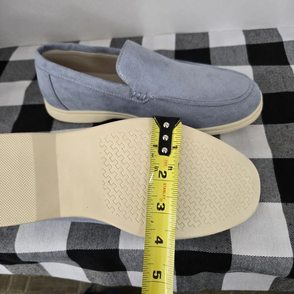Old Money Brand‎  Men's Loafers Blue Suede Casual Shoes Slip On Men's Size 6